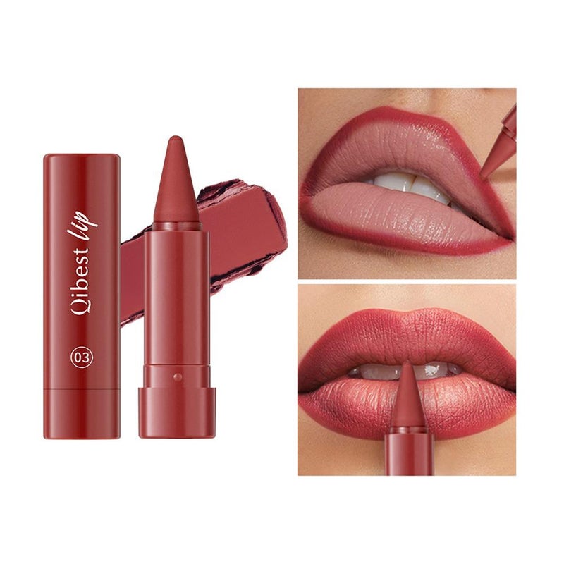Long-lasting, easy-to-apply matte finish, twist-up lipstick pen, natural waterproof lipstick lip liner makeup.